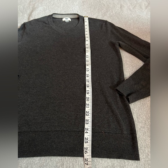Old Navy Dark Grey V Neck Long Sleeve Sweater Small - Picture 6 of 7